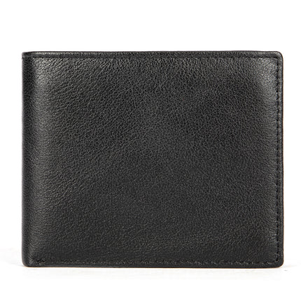 Foreign Trade Retro Genuine Leather Wallet European and American Dollar Clip Men's Coin Purse Anti-Theft Brush Wallet Short Handmade Wallet