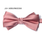 J524 glossy peony pink cross knot