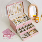 Light luxury high-end cherry blossom powder-drawer style-three layers