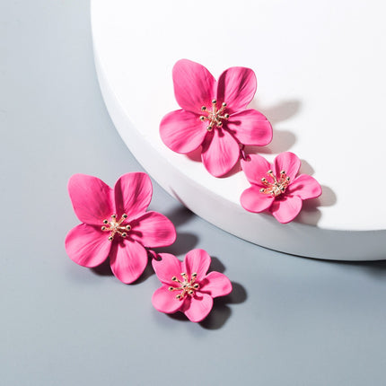 New Arrival All-Match Earrings Korean Style Geometric Flower Earrings Women's Ins Fashion European and American Earrings Jewelry earrings