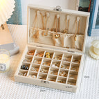 Beige - twenty-four grid jewelry box (without window) / 20*15*5cm (length, width and height)