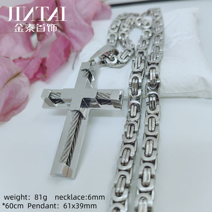 Factory direct Amazon AliExpress European and American fashion personality stainless steel men's pendant jewelry wholesale