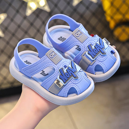 Men's baby sandals summer new open-toe fashion breathable baotou beach shoes baby soft bottom non-slip toddler shoes.
