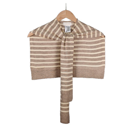 Korean Style New Striped Knitted Shawl for Women, Suitable for Spring and Autumn, Air-Conditioned Rooms, Office, Versatile and Fashionable Shoulder Scarf