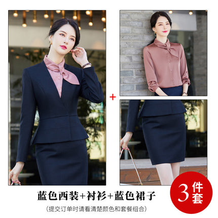 Jewelry store overalls women's high-end spring, autumn and winter slim temperament beauty salon front desk reception manager Professional Suit