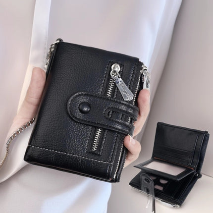 Baellerry New Cross-Border Women's Wallet Double Zipper Fashion 70% off Short Multi-Card Slot Wallet Card Holder for Women