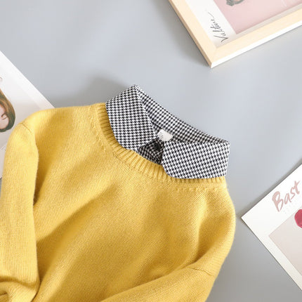 Winter Decorative Collar Women's Autumn and Winter All-match Shirt Collar Fake Collar Plaid Collar Point Collar Men's and Women's Casual Decorative Collar