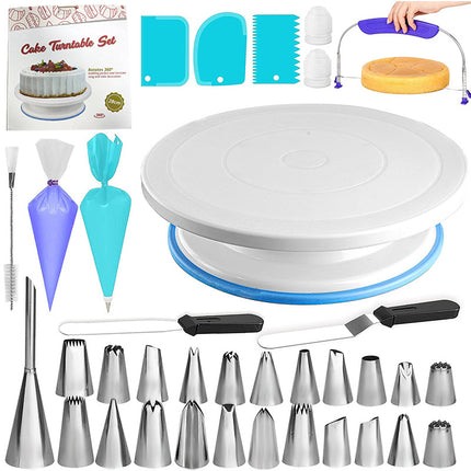 Baking tools suit cake decorating table turntable decorating mouth decorating bag spatula scraper plastic turntable wholesale
