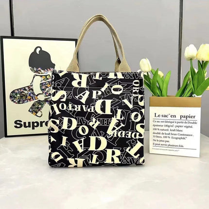 Summer new fashion handbag large capacity cartoon animation printing shoulder bag office workers lunch box bag wholesale