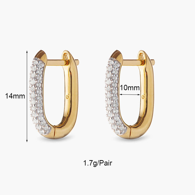 Amazon, International Station, Temu, Shein, European and American Cross-Border Popular Luxury Zircon Earrings and Earrings Wholesale