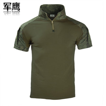 2024 Cross-border Supply G2 Tactical Camouflage Military Fan Frog Clothing Short-sleeved Tactical Cotton Men's Training Wear-resistant Scratch-resistant T-shirt