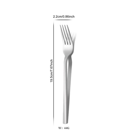 Cross-Border Thickened Stainless Steel Western Cutlery Steak Main Course Knife, Fork, Spoon Four-Piece Set Hotel Cutlery Set Cross-Border Hot Sale