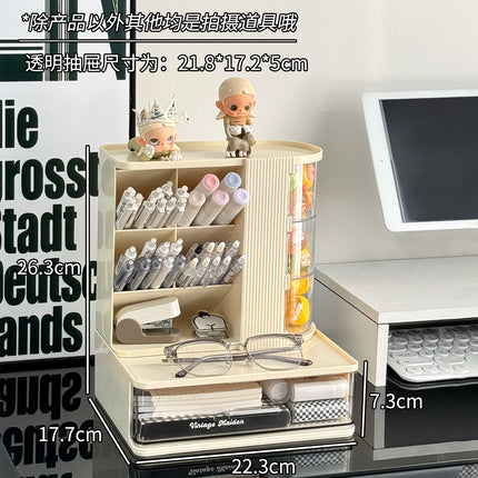Dressing Table Cosmetics Desktop Storage Box Drawer Lipstick Mask Powder Puff Organizer Shelf Skin Care Product Storage Rack