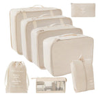 Beige cosmetic bag eight-piece 
