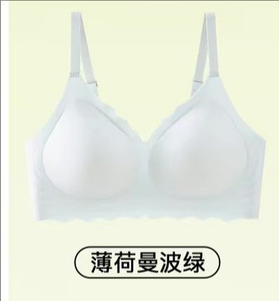 Autumn and Winter New Seamless Jelly Gel Small Chest Push-up Underwear Women's Comfortable Non-rims Anti-sagging Drop Cup Bra