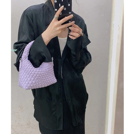 High Texture Handmade Woven Bag Women's Portable Lunch Box Bag 2022 New Niche Design Underarm Bag Shoulder Crossbody Bag