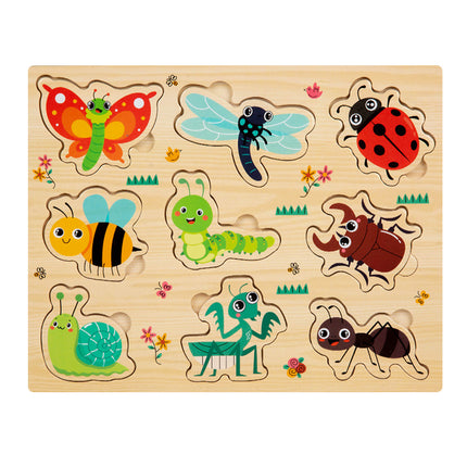 Cross-border Wooden Children's Early Education Interesting Enlightenment Cognition Matching Jigsaw Puzzle Exercise Hand-eye Coordination Educational Toys