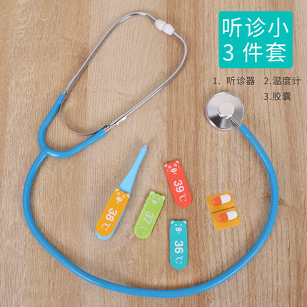 Children's wooden simulation doctor nurse toy suit play house boy girl stethoscope role-playing toy