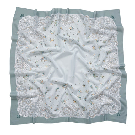 Cross-Border New Product Voile Print 110 Square Scarf Classic Lace Scarf Turban Malaysian Shawl