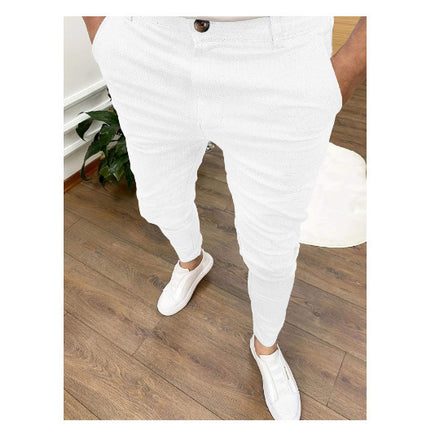 Europe and the United States cross-border for high elastic four-season texture button casual leggings wish AliExpress Amazon foreign trade