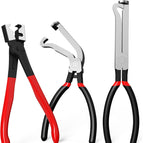 Straight + curved (red and black power-off pliers) + vise
