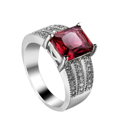 Cross-border luxury personality accessories zircon ring Europe and the United States foreign trade wholesale best selling ladies ring r7772