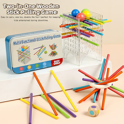 Children's Montessori Iron Boxed Toys 2-6 Years Old Baby Educational Enlightenment Early Education Building Blocks Rubik's Cube Top Wooden Puzzle