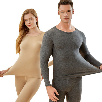 Cashmere Silk Thermal Underwear Women's Base Wear Autumn Clothes and Pants Men's Student Plus Velvet Suit Autumn and Winter
