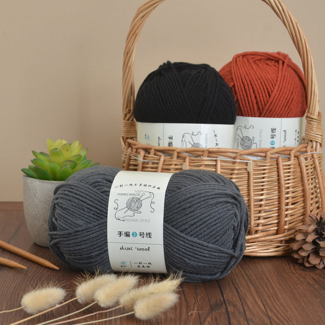 6 Strands of Milk Cotton Wool Ball, Medium Thick Thread Ball, Special Price Wholesale Hat Scarf, Crochet Slippers, Hand Knitting Material Package