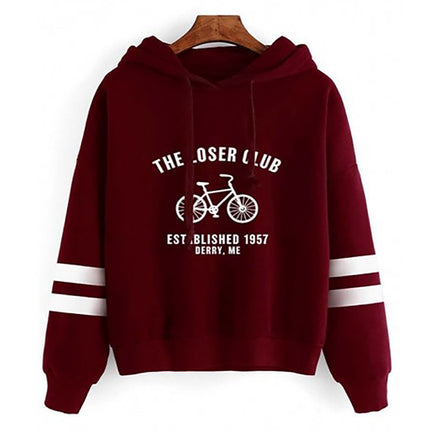 in stock foreign trade cross-border bicycle the loser olub printed parallel bars striped sweater autumn and winter Europe and the United States