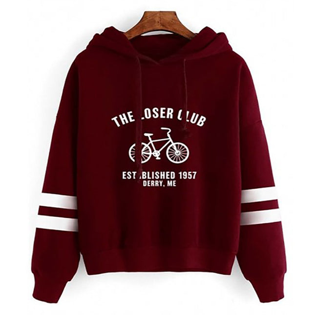 in stock foreign trade cross-border bicycle the loser olub printed parallel bars striped sweater autumn and winter Europe and the United States