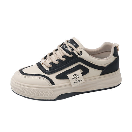 Ins Korean Style New White Sneakers for Women 2026 Spring Student Sports Running Casual Street Style Thick-Soled Shoes Yb6521