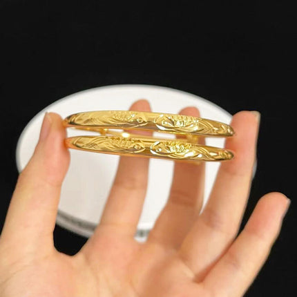 Jin Yi Cheng Jewelry Gold-plated Jewelry Bracelet Gold Push-pull Bracelet Gloomy Meteor Shower Dragon and Phoenix Gappa Stars Ladies Bracelet