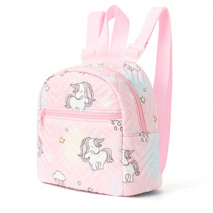 Foreign Trade Cross-border Hot-selling Backpack Women's Rainbow Multicolor PU Quilted Mini Backpack Fashion Casual High-end Sense Schoolbag