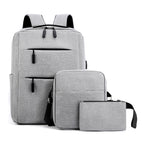Three-piece set gray + [shoulder bag + clutch bag]
