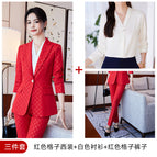 Red suit + pants + shirt / S