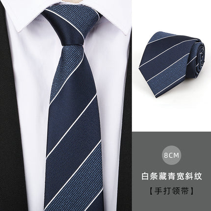 Dress Business Tie Men's and Women's Groom Wedding Black Zipper Korean Narrow No Lazy Striped Bow Tie Plaid