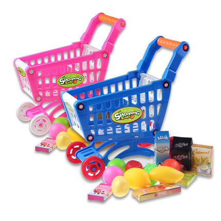 Wholesale Children's Shopping Cart Toy Baby Fruit Supermarket Trolley Boys' Girls Simulation Play-house Big Kitchen
