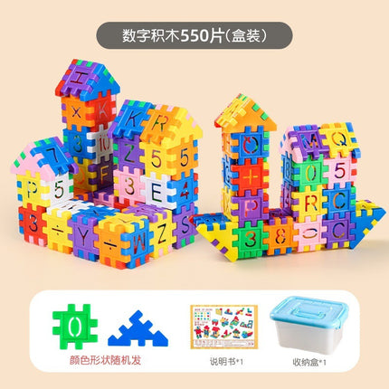 in stock Square Building Block Toy Magic Matching and Matching Boys and Children's Digital Insertion Block Plastic Toys for Hair