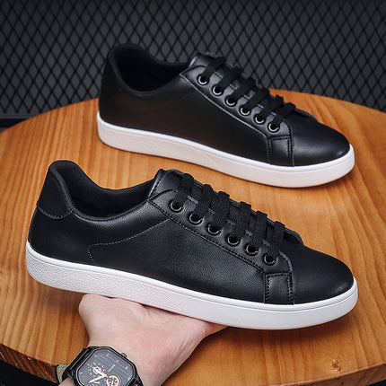 Men's Four Seasons Casual Board Shoes White Shoes Leather Surface Simple Fashion Casual Shoes Foreign Trade Cross-border Men's Shoes Breathable Shoes