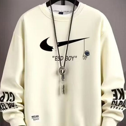 Couple Wear Winter Spring & Fall Sweatshirt Trendy Brand 2024 Internet Celebrity Ins Student Round Neck Sweatshirt Hooded Jacket Loose