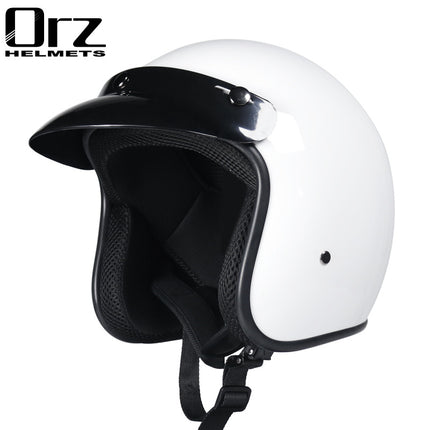 Cross-border retro helmet personality men's and women's leather helmet electric car helmet 3/4 summer helmet half helmet scooter four seasons universal
