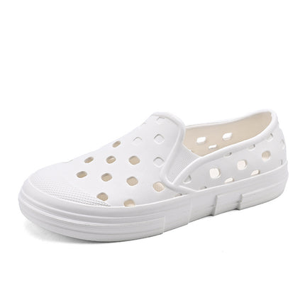 Cross-border Hole Shoes Men's and Women's Non-slip Deodorant Soft Bottom EVA Board Shoes Black Summer Breathable Slip-on Casual Shoes