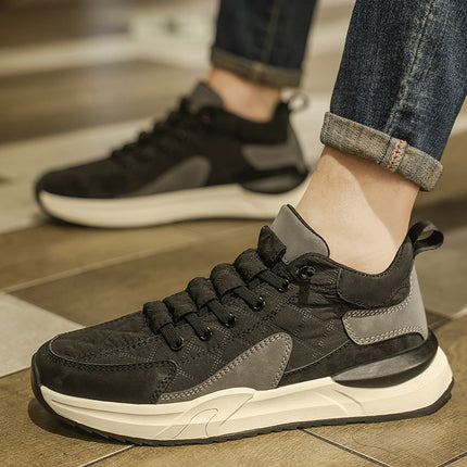 2025 Winter Men's Shoes with Fleece Lining, Casual Shoes, down Fabric Men's Sneakers, Warm and Versatile, Slip-On Sneakers
