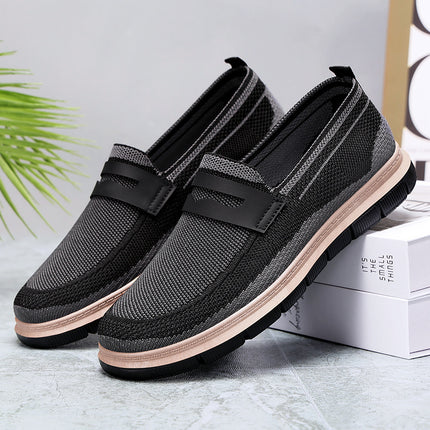 Men's Shoes Summer New Cross-border sneakers British Style Casual Shoes Lazy Slip-on Dad Shoes All-match Single-layer Shoes