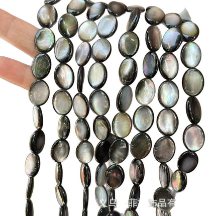 Seawater Shell Black Butterfly Shell 12X16Mm Curved Oval Drum Surface Shell DIY Clothing Necklace Bracelet Accessories Batch