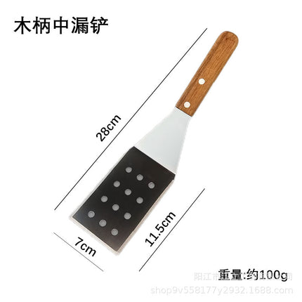 Triangle Stainless Steel Teppanyaki Grilling Shovel Multi-use Steak Hand-held Pancake Shovel Restaurant Teppanyaki Cuisine Gadget