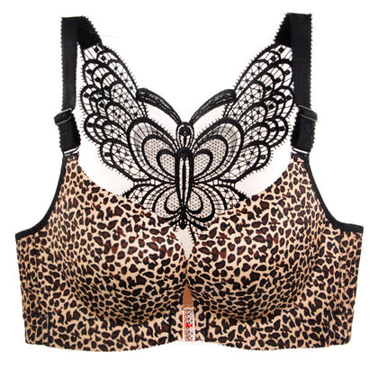 Wholesale Front Button Non-Wired Large Size Bra for Fat Girls Push-Up Adjustable Beautiful Back Seamless Thin Sexy Intimates