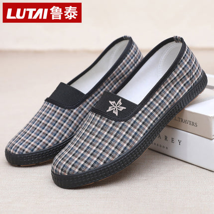 Lu Tai Mom Shoes Flat Shoes Cloth Shoes Women's Shoes Soft Sole Not Tired Foot Slip-on Casual Shoes Single Shoes Elderly Shoes