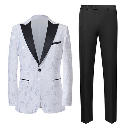 New Foreign Trade Products: Men's Suits, Korean Style Casual Suits Two-Piece Set for Aliexpress and Amazon